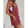 imageCUPSHE Womens Summer Sleeveless Overall Adjustable Loose Jumpsuit Beach Romper Travel Vacation Outfits with PocketsBrick Red