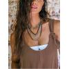 imageCUPSHE Womens Summer Sleeveless Overall Adjustable Loose Jumpsuit Beach Romper Travel Vacation Outfits with PocketsBrown