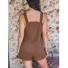 imageCUPSHE Womens Summer Sleeveless Overall Adjustable Loose Jumpsuit Beach Romper Travel Vacation Outfits with PocketsBrown