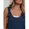 imageCUPSHE Womens Summer Sleeveless Overall Adjustable Loose Jumpsuit Beach Romper Travel Vacation Outfits with PocketsDark Blue