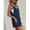 imageCUPSHE Womens Summer Sleeveless Overall Adjustable Loose Jumpsuit Beach Romper Travel Vacation Outfits with PocketsDark Blue