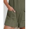 imageCUPSHE Womens Summer Sleeveless Overall Adjustable Loose Jumpsuit Beach Romper Travel Vacation Outfits with PocketsDark Green