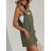 imageCUPSHE Womens Summer Sleeveless Overall Adjustable Loose Jumpsuit Beach Romper Travel Vacation Outfits with PocketsDark Green