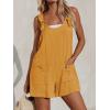imageCUPSHE Womens Summer Sleeveless Overall Adjustable Loose Jumpsuit Beach Romper Travel Vacation Outfits with PocketsGinger