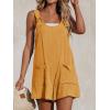 imageCUPSHE Womens Summer Sleeveless Overall Adjustable Loose Jumpsuit Beach Romper Travel Vacation Outfits with PocketsGinger
