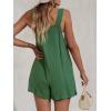 imageCUPSHE Womens Summer Sleeveless Overall Adjustable Loose Jumpsuit Beach Romper Travel Vacation Outfits with PocketsGreen