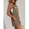 imageCUPSHE Womens Summer Sleeveless Overall Adjustable Loose Jumpsuit Beach Romper Travel Vacation Outfits with PocketsLight Brown