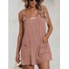 imageCUPSHE Womens Summer Sleeveless Overall Adjustable Loose Jumpsuit Beach Romper Travel Vacation Outfits with PocketsPink