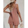 imageCUPSHE Womens Summer Sleeveless Overall Adjustable Loose Jumpsuit Beach Romper Travel Vacation Outfits with PocketsPink