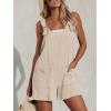 imageCUPSHE Womens Summer Sleeveless Overall Adjustable Loose Jumpsuit Beach Romper Travel Vacation Outfits with PocketsYellow