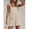 imageCUPSHE Womens Summer Sleeveless Overall Adjustable Loose Jumpsuit Beach Romper Travel Vacation Outfits with PocketsYellow