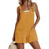 imageCUPSHE Womens Summer Sleeveless Overall Adjustable Loose Jumpsuit Beach Romper Travel Vacation Outfits with PocketsGinger