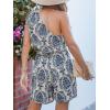 imageCUPSHE Womens Romper Oneshoulder neckline Sleeveless Waist tie Wide leg Outfit Casual DressyBeige