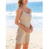 imageCUPSHE Womens Summer Romper Spaghetti Strap Scoop Neck Sleeveless Wide Leg Beach Vacation Jumpsuit Trendy 2025Yellow