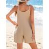 imageCUPSHE Womens Summer Romper Spaghetti Strap Scoop Neck Sleeveless Wide Leg Beach Vacation Jumpsuit Trendy 2025Yellow