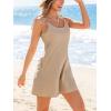 imageCUPSHE Womens Summer Romper Spaghetti Strap Scoop Neck Sleeveless Wide Leg Beach Vacation Jumpsuit Trendy 2025Yellow