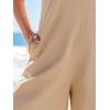 imageCUPSHE Womens Summer Romper Spaghetti Strap Scoop Neck Sleeveless Wide Leg Beach Vacation Jumpsuit Trendy 2025Yellow
