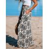 imageCUPSHE Womens Wide Leg Pants Elastic High Waisted Beach Trousers Cotton Linen Summer PalazzoBlack Navy