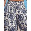 imageCUPSHE Womens Wide Leg Pants Elastic High Waisted Beach Trousers Cotton Linen Summer PalazzoBlue