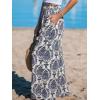 imageCUPSHE Womens Wide Leg Pants Elastic High Waisted Beach Trousers Cotton Linen Summer PalazzoBlue