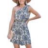 imageCUPSHE Womens Romper Oneshoulder neckline Sleeveless Waist tie Wide leg Outfit Casual DressyBeige