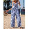 imageCUPSHE Womens Romper V Neck Cami Keyhole Straight leg Jumpsuit Wide leg Outfit Casual DressyBlue