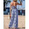 imageCUPSHE Womens Romper V Neck Cami Keyhole Straight leg Jumpsuit Wide leg Outfit Casual DressyBlue