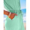 imageCUPSHE Womens Sleeveless V Neck Sleeveless Waist Tie Wide Leg Jumpsuit Beach Vacation OutfitsGreen