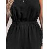 imageCUPSHE Womens Sleeveless Woven Sleeveless Wide Leg Dressy Casual Jumpsuit Beach Vacation OutfitsBlack