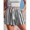 imageCUPSHE Womens Summer Beach Shorts High Waist Drawstring Wide Leg Printed Casual Shorts with PocketsBlack and White
