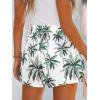 imageCUPSHE Womens Summer Beach Shorts High Waist Drawstring Wide Leg Printed Casual Shorts with PocketsPalm Tree Print