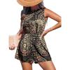imageCUPSHE Womens Romper Boho Mock Neck Sleeveless Waist Tie Straight leg Outfit Casual DressyBlack