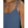 imageCUPSHE Women Loose Fit Casual Flowy Tank Tops Cami V Neck Sleeveless TshirtsLight Blue