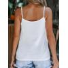 imageCUPSHE Women Loose Fit Casual Flowy Tank Tops Cami V Neck Sleeveless TshirtsWhite