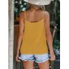 imageCUPSHE Women Loose Fit Casual Flowy Tank Tops Cami V Neck Sleeveless TshirtsYellow