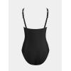 imageCUPSHE Women Swimsuit One Piece Tummy Control Wrapped Bathing Suit with Full CoverageBlack