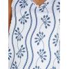 imageCUPSHE Womens Top V Neck Top Gracie Floral Cami Straps Sleeveless Relaxed Blouse Casual LooseBlue