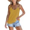 imageCUPSHE Women Loose Fit Casual Flowy Tank Tops Cami V Neck Sleeveless TshirtsYellow
