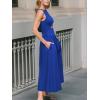 imageCUPSHE Summer Dress for Women 2025 Formal Sleeveless Round Neck Cutout Pockets Casual A Line Maxi DressRoyal Blue