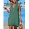 imageCUPSHE Swimsuit Coverup for Women V Neck Beachwear Sleeveless Beach Dress with Chest PocketGreen