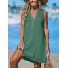 imageCUPSHE Swimsuit Coverup for Women V Neck Beachwear Sleeveless Beach Dress with Chest PocketGreen