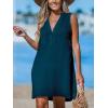 imageCUPSHE Swimsuit Coverup for Women V Neck Beachwear Sleeveless Beach Dress with Chest PocketNavy