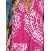 imageCUPSHE Swimsuit Coverup for Women V Neck Beachwear Sleeveless Beach Dress with Chest PocketPlum Patterned