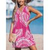 imageCUPSHE Swimsuit Coverup for Women V Neck Beachwear Sleeveless Beach Dress with Chest PocketPlum Patterned
