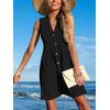 imageCUPSHE Women Swimsuit Coverup 100 Cotton Ruffle Hem Beach Cover Up DressesBlack
