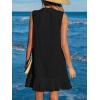 imageCUPSHE Women Swimsuit Coverup 100 Cotton Ruffle Hem Beach Cover Up DressesBlack