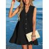 imageCUPSHE Women Swimsuit Coverup 100 Cotton Ruffle Hem Beach Cover Up DressesBlack