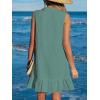 imageCUPSHE Women Swimsuit Coverup 100 Cotton Ruffle Hem Beach Cover Up DressesGreen