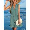 imageCUPSHE Women Swimsuit Coverup 100 Cotton Ruffle Hem Beach Cover Up DressesGreen