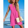 imageCUPSHE Women Swimsuit Coverup 100 Cotton Ruffle Hem Beach Cover Up DressesHot Pink